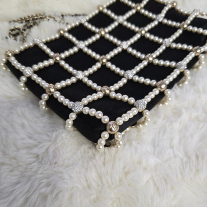Chanel Pearl Embellished Chain Clutch Bag (Pre-Owned)