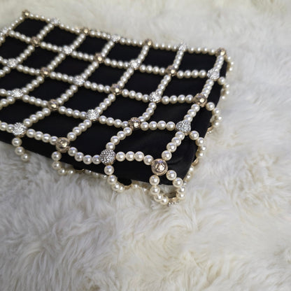 Chanel Pearl Embellished Chain Clutch Bag (Pre-Owned)