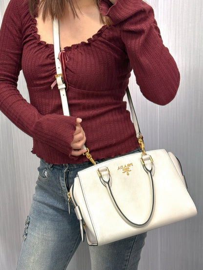 Prada Saffiano Leather Tote Bag (Pre-Owned)