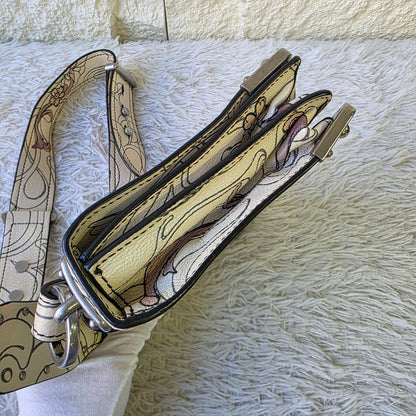 Prada Cahier Rabbit Print Leather Shoulder Bag (Pre-Owned)