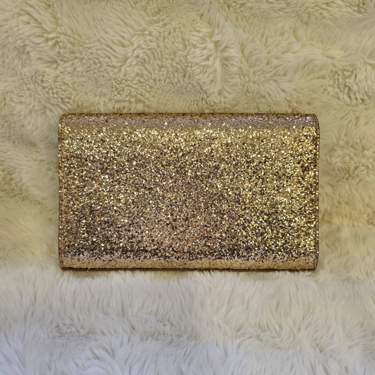 Saint Laurent Kate Glitter Chain Wallet (Pre-Owned)