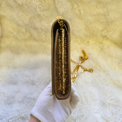 Saint Laurent Kate Glitter Chain Wallet (Pre-Owned)