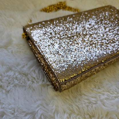 Saint Laurent Kate Glitter Chain Wallet (Pre-Owned)