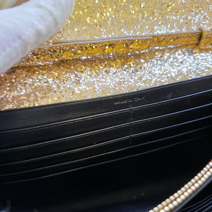 Saint Laurent Kate Glitter Chain Wallet (Pre-Owned)