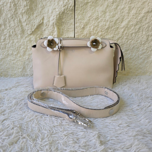 Fendi By The Way Flower Embellished Leather Bag (Pre-Owned)