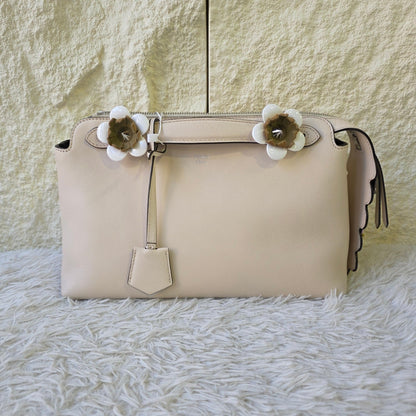 Fendi By The Way Flower Embellished Leather Bag (Pre-Owned)