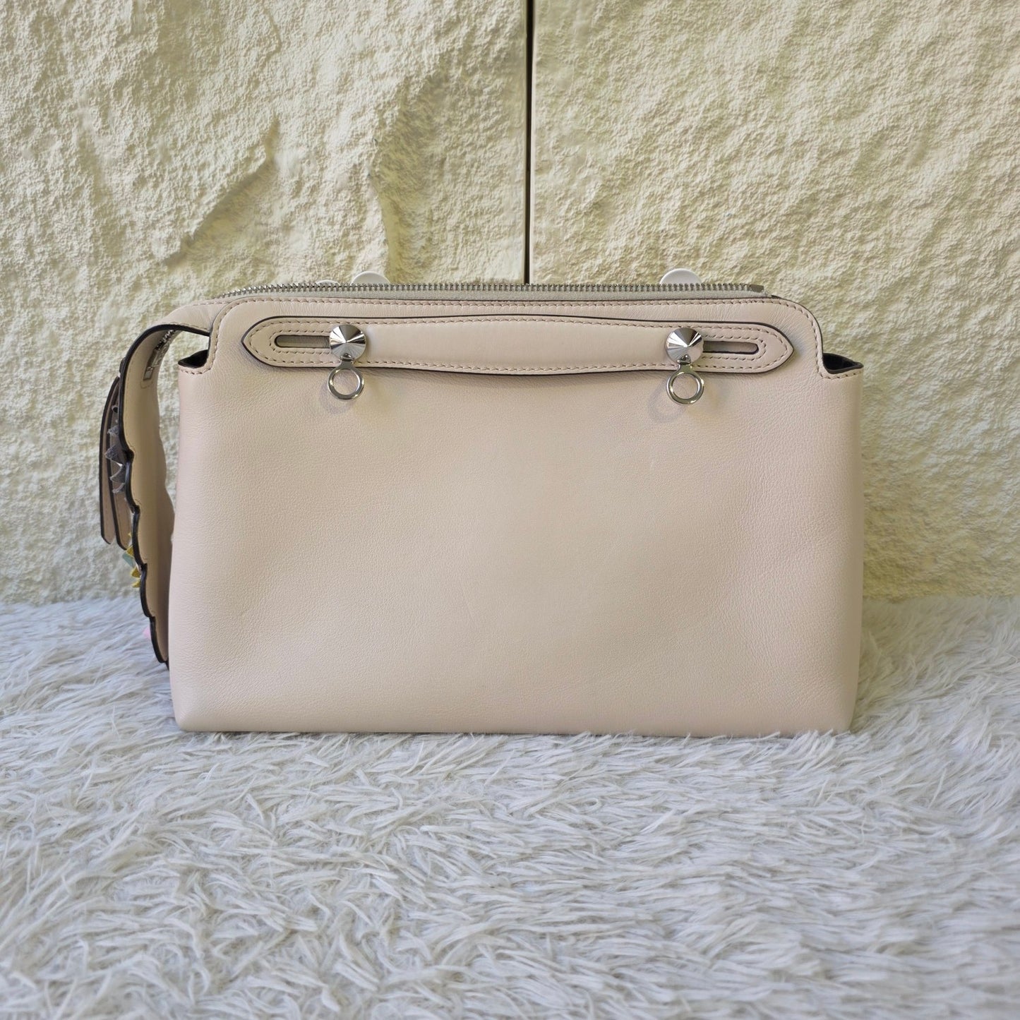 Fendi By The Way Flower Embellished Leather Bag (Pre-Owned)