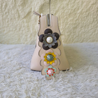 Fendi By The Way Flower Embellished Leather Bag (Pre-Owned)