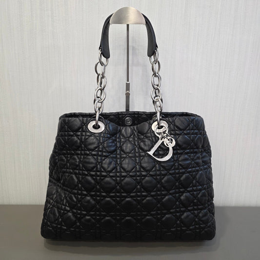 Christian Dior Lady Dior Cannage Leather Tote Bag (Pre-Owned)