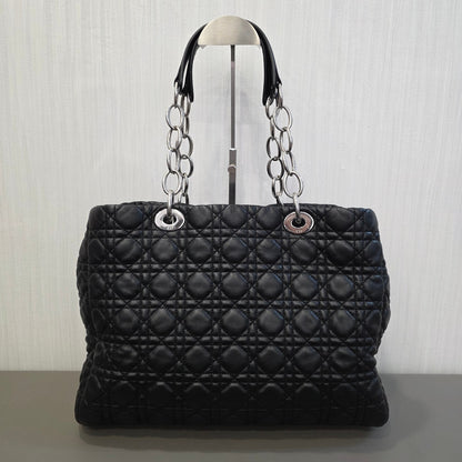 Christian Dior Lady Dior Cannage Leather Tote Bag (Pre-Owned)