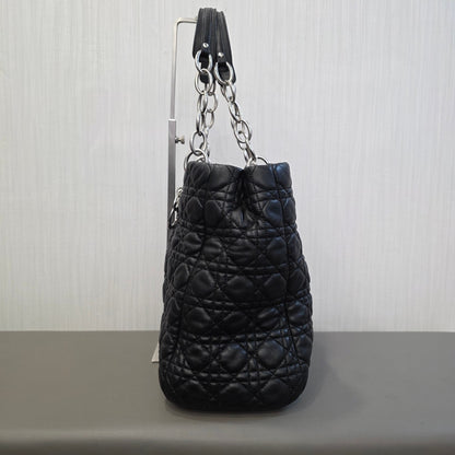 Christian Dior Lady Dior Cannage Leather Tote Bag (Pre-Owned)