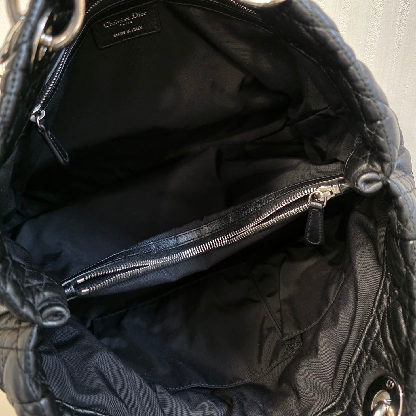 Christian Dior Lady Dior Cannage Leather Tote Bag (Pre-Owned)