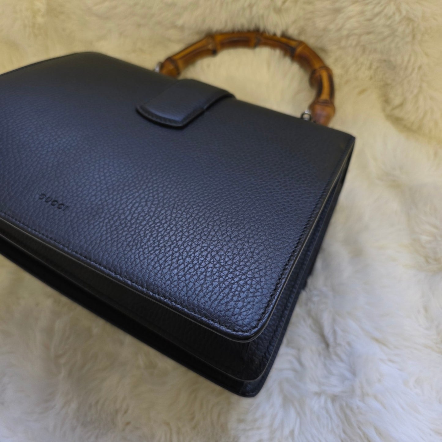 Gucci Dionysus Leather Bamboo Top Handle Bag (Pre-Owned)