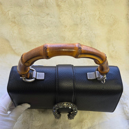 Gucci Dionysus Leather Bamboo Top Handle Bag (Pre-Owned)