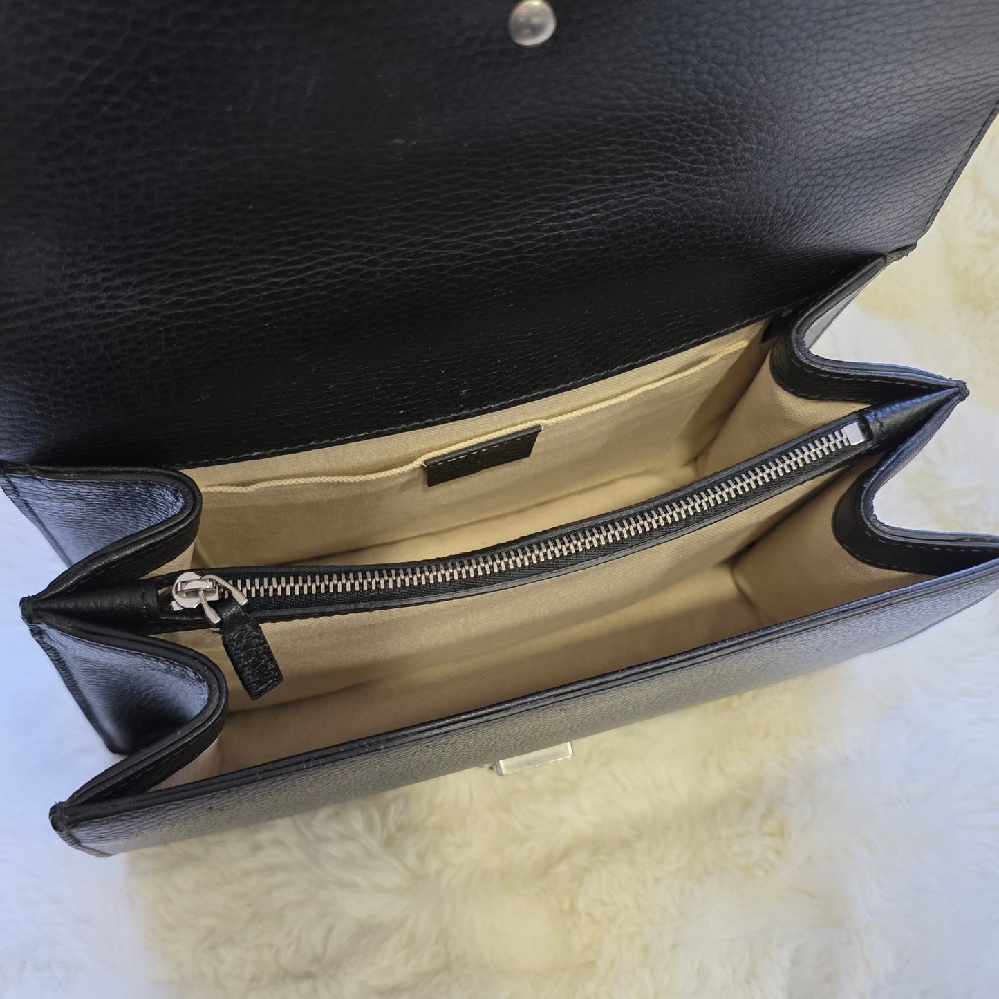 Gucci Dionysus Leather Bamboo Top Handle Bag (Pre-Owned)
