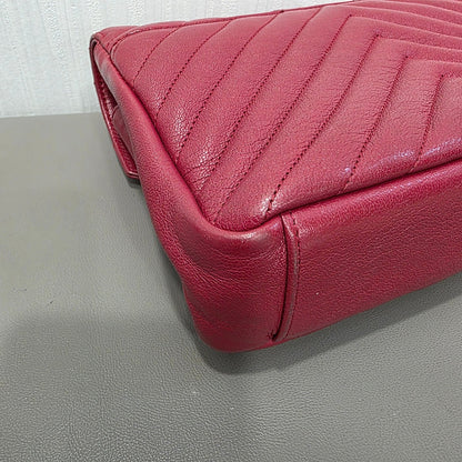 Saint Laurent College Matelassé Leather Top Handle Bag (Pre-Owned)