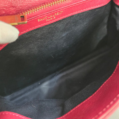 Saint Laurent College Matelassé Leather Top Handle Bag (Pre-Owned)