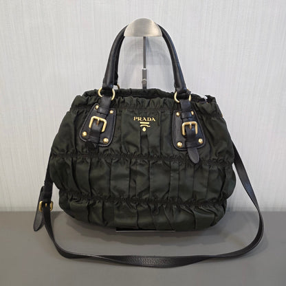 Prada Tessuto Gaufre Nylon Tote Bag (Pre-Owned)