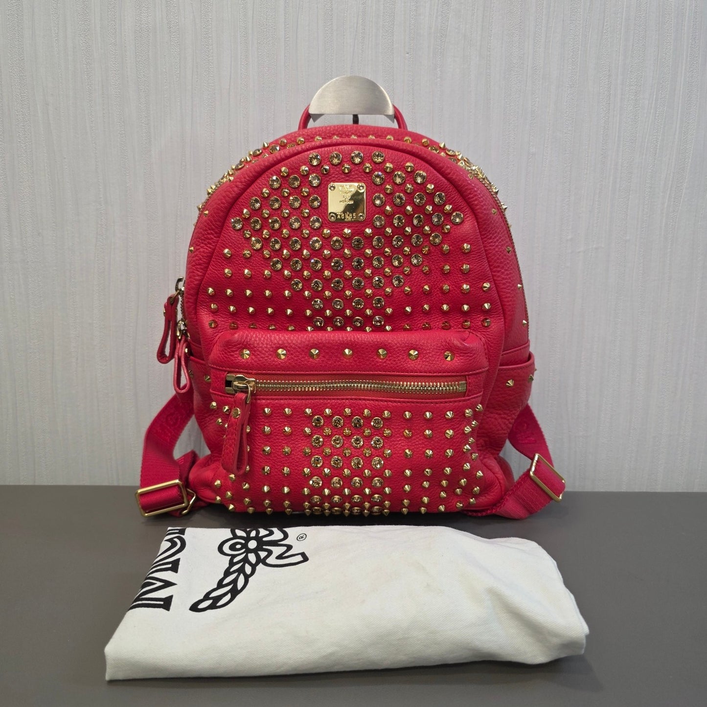 MCM Stark Studded Leather Backpack (Pre-Owned)
