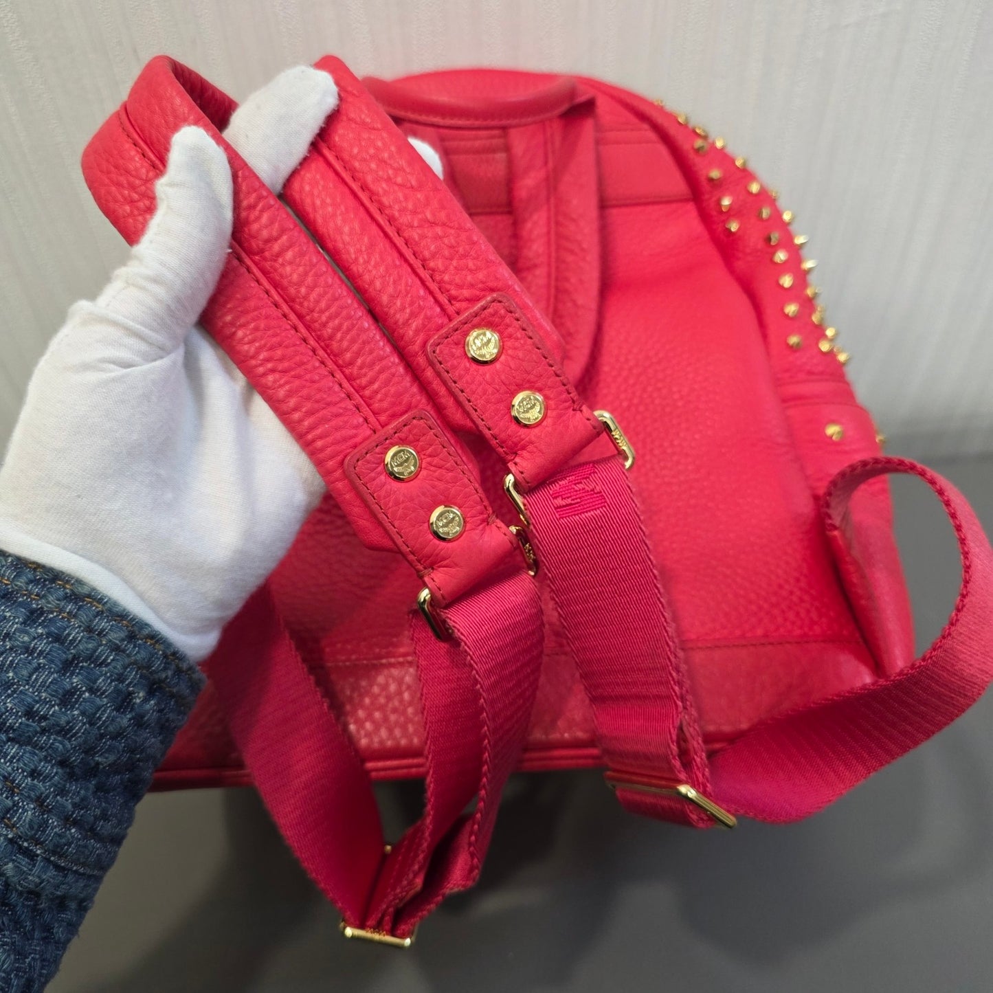 MCM Stark Studded Leather Backpack (Pre-Owned)