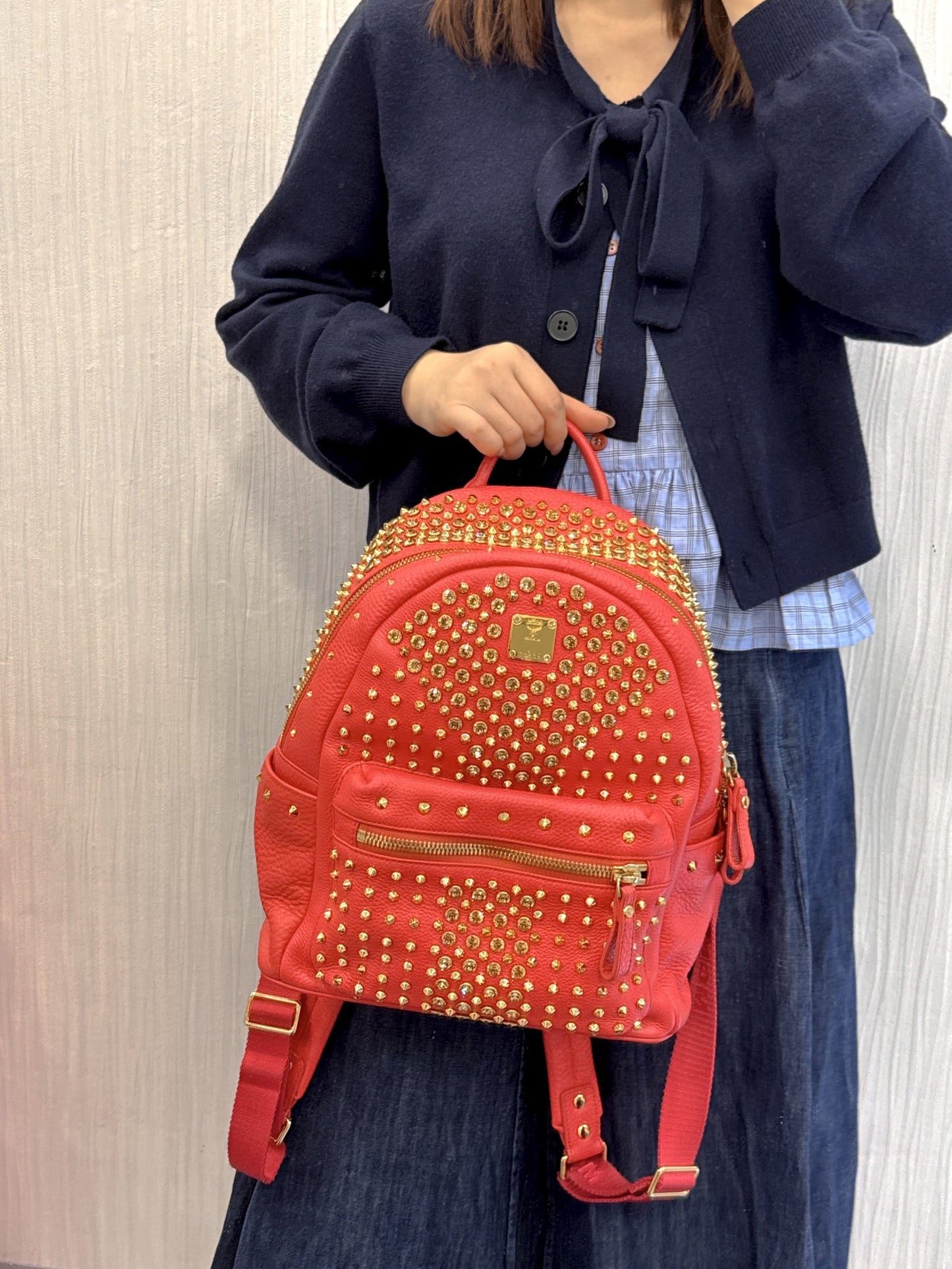 MCM Stark Studded Leather Backpack (Pre-Owned)