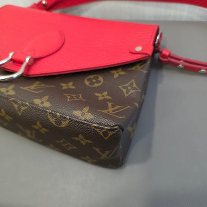 Louis Vuitton Monogram x Epi Leather Flap Shoulder Bag (Pre-Owned)