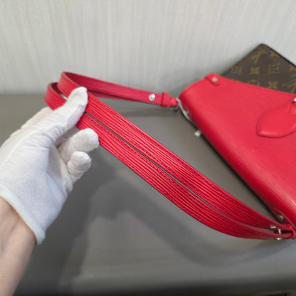 Louis Vuitton Monogram x Epi Leather Flap Shoulder Bag (Pre-Owned)