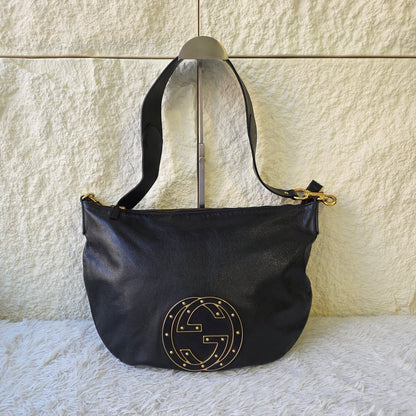 Gucci Interlocking G Leather Hobo Bag (Pre-Owned)