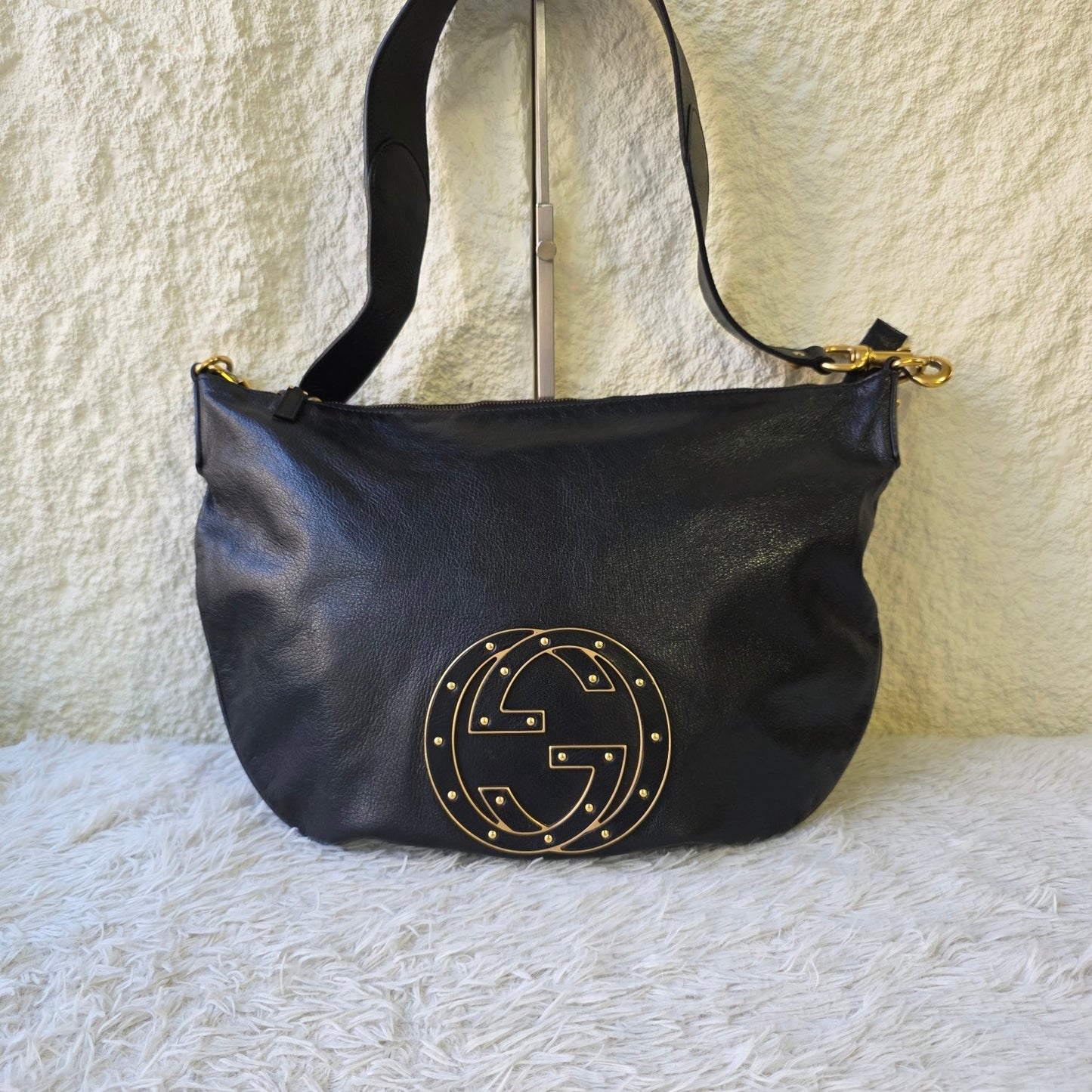 Gucci Interlocking G Leather Hobo Bag (Pre-Owned)