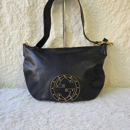 Gucci Interlocking G Leather Hobo Bag (Pre-Owned)