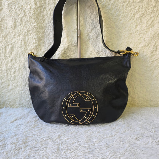 Gucci Interlocking G Leather Hobo Bag (Pre-Owned)