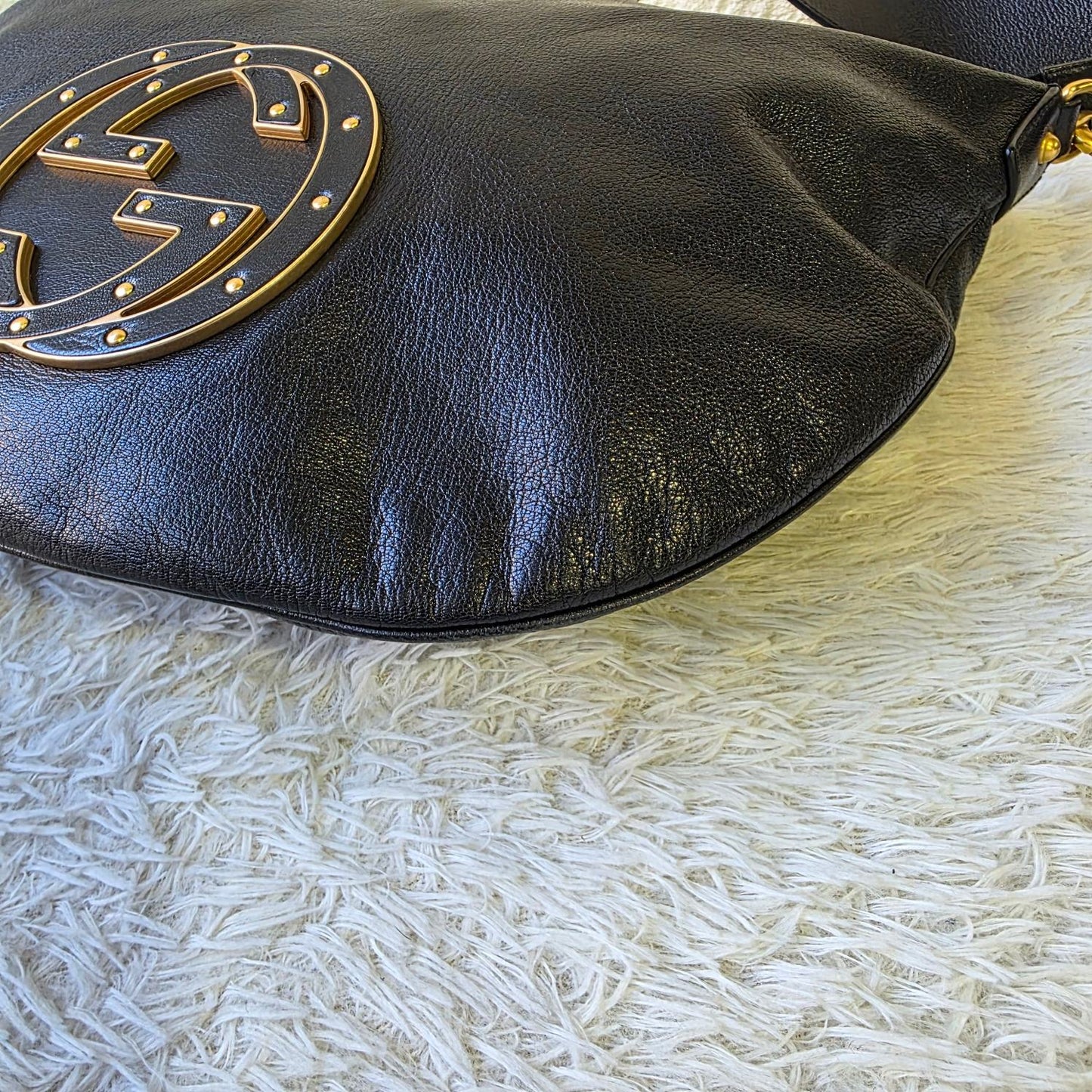 Gucci Interlocking G Leather Hobo Bag (Pre-Owned)