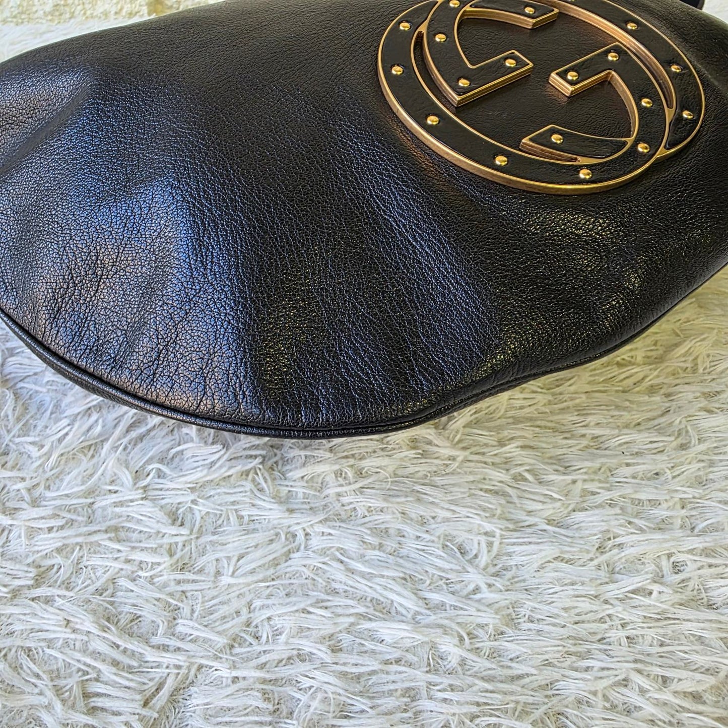 Gucci Interlocking G Leather Hobo Bag (Pre-Owned)