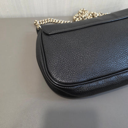 Gucci Soho Interlocking G Chain Wallet Black Leather (Pre-Owned)