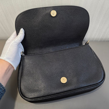 Gucci Soho Interlocking G Chain Wallet Black Leather (Pre-Owned)