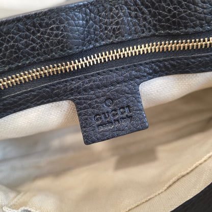 Gucci Soho Interlocking G Chain Wallet Black Leather (Pre-Owned)