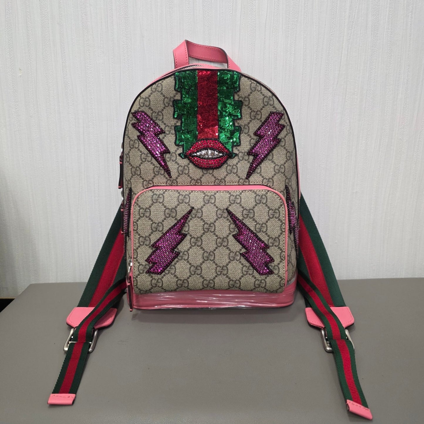 Gucci GG Supreme Sequin Appliqué Backpack (Pre-Owned)