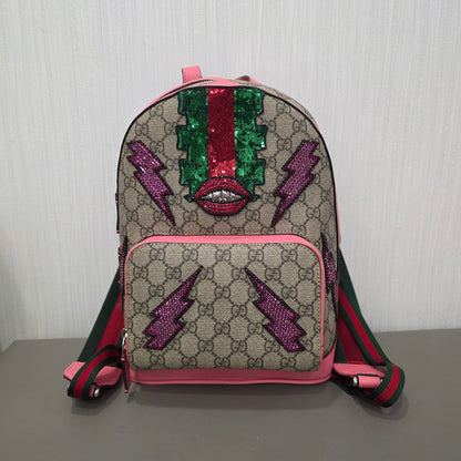 Gucci GG Supreme Sequin Appliqué Backpack (Pre-Owned)