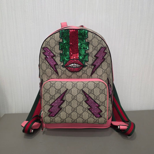 Gucci GG Supreme Sequin Appliqué Backpack (Pre-Owned)