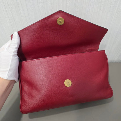 Gucci Rajah GG Stripe Leather Shoulder Bag (Pre-Owned)