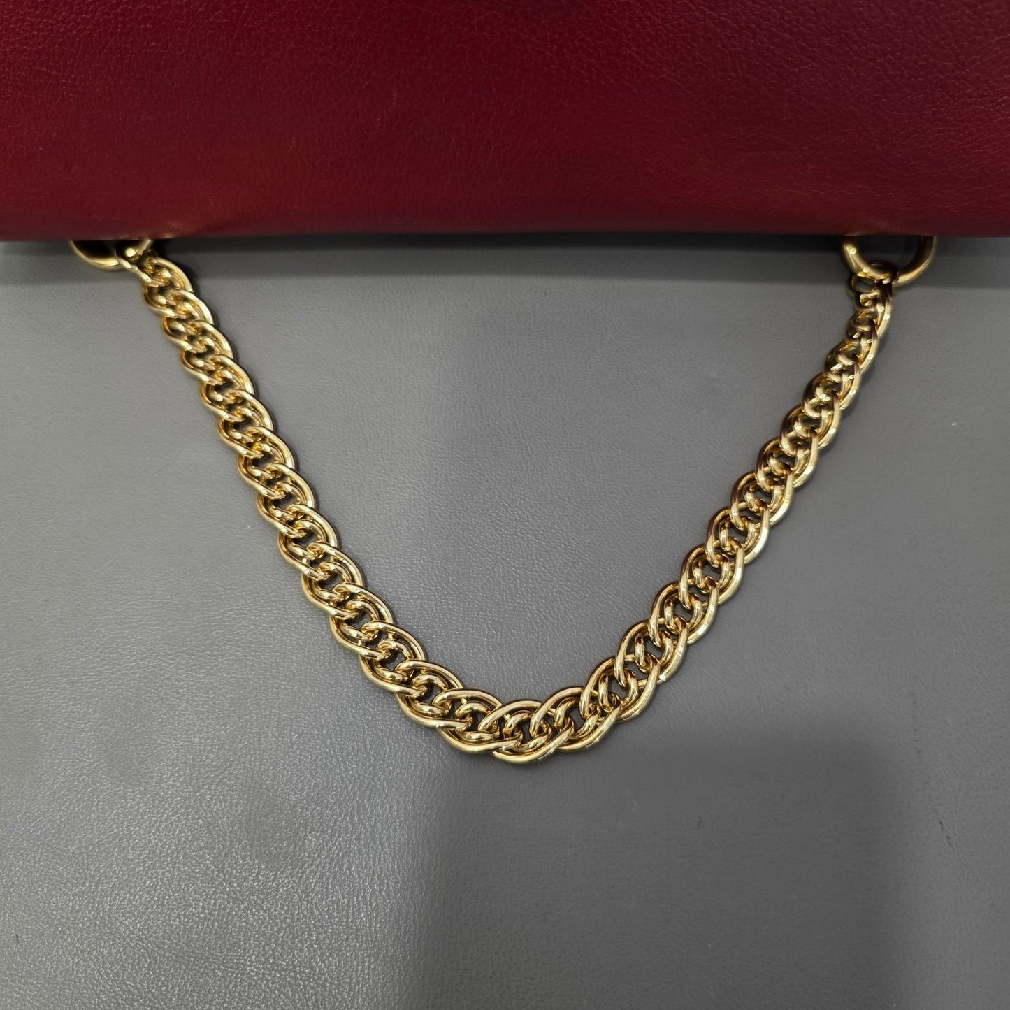 Gucci Rajah GG Stripe Leather Shoulder Bag (Pre-Owned)