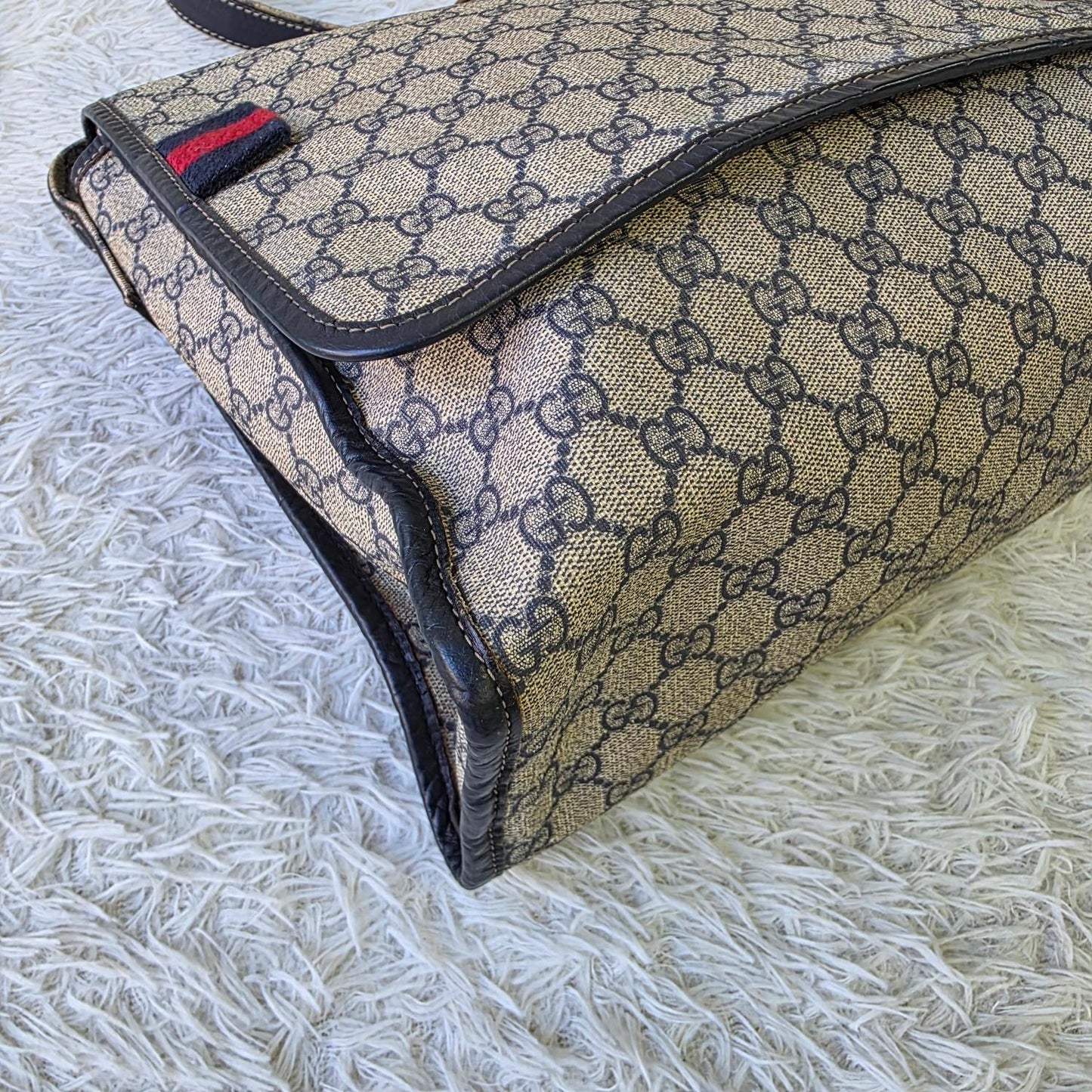 Gucci GG Supreme Web Messenger Bag (Pre-Owned)