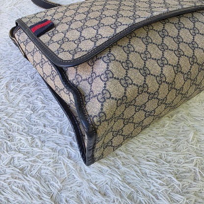 Gucci GG Supreme Web Messenger Bag (Pre-Owned)