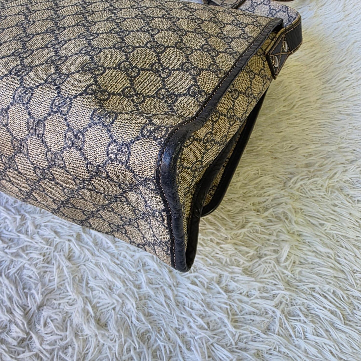Gucci GG Supreme Web Messenger Bag (Pre-Owned)