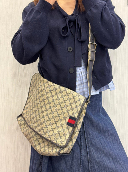 Gucci GG Supreme Web Messenger Bag (Pre-Owned)