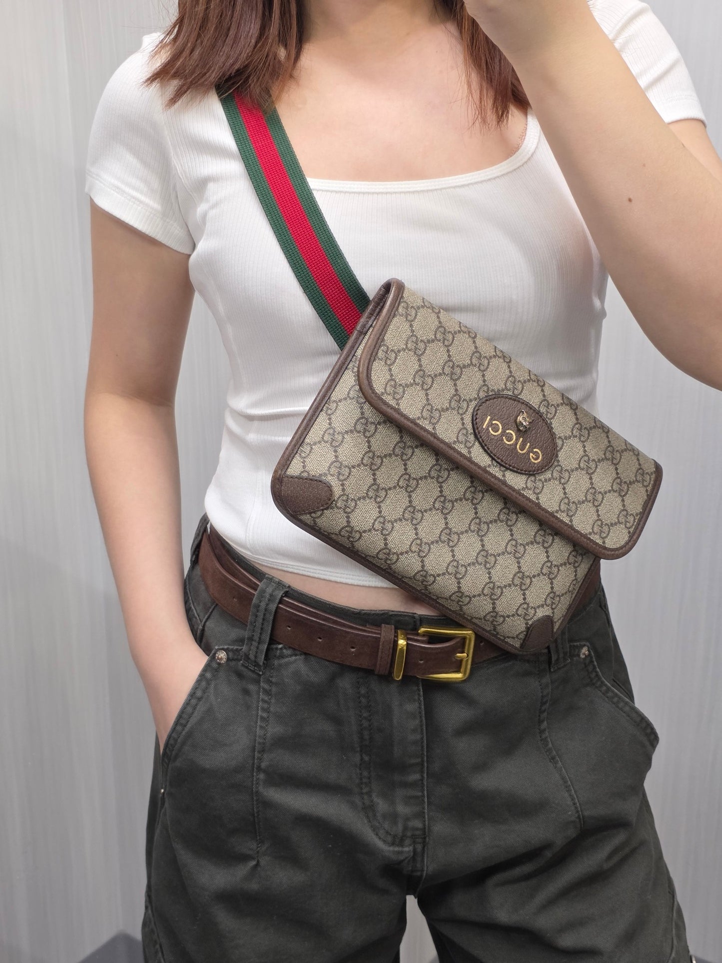 Gucci Neo Vintage GG Supreme Belt Bag (Pre-Owned)