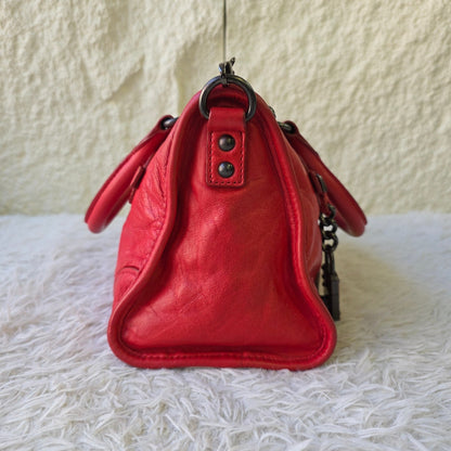 Miu Miu Vitello Lux Padlock Satchel (Pre-Owned)