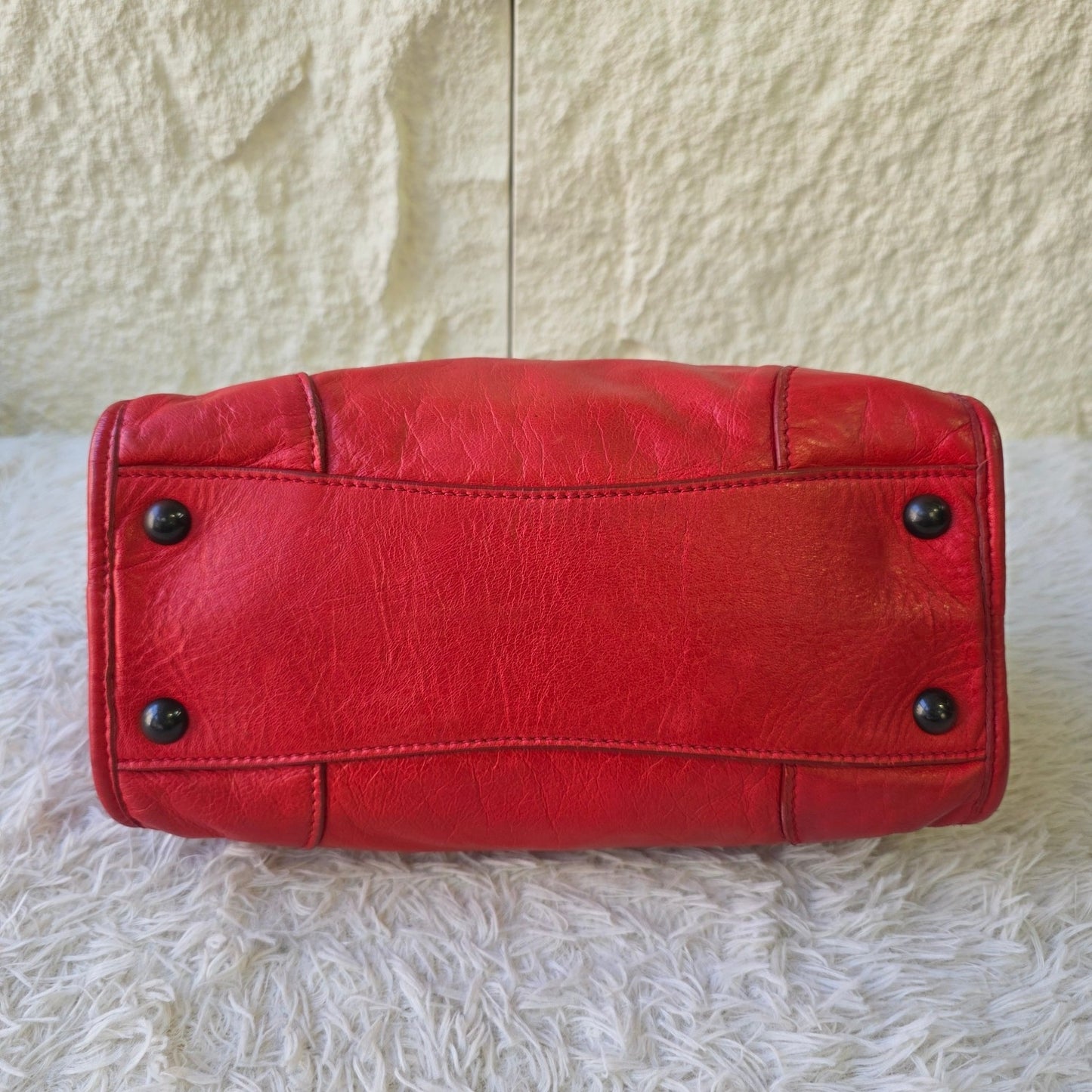 Miu Miu Vitello Lux Padlock Satchel (Pre-Owned)