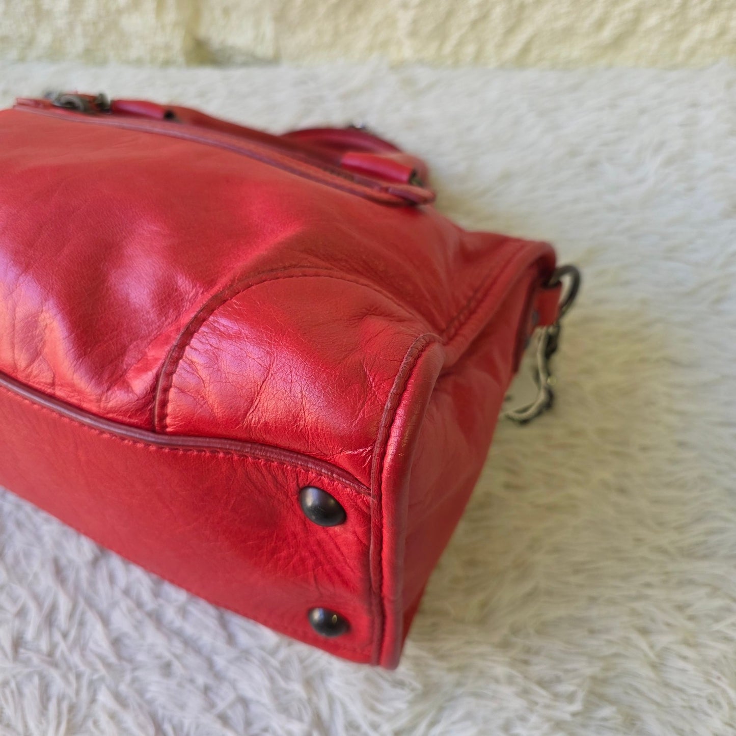 Miu Miu Vitello Lux Padlock Satchel (Pre-Owned)