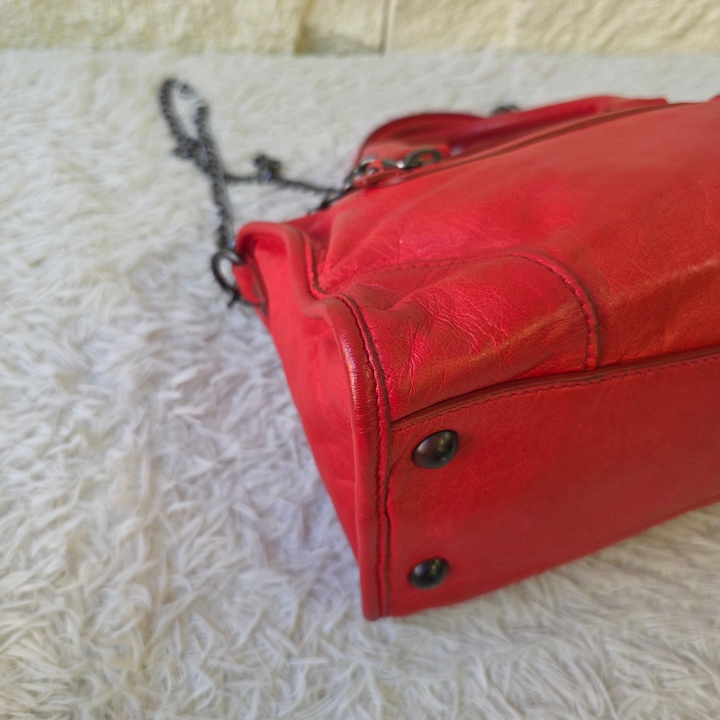 Miu Miu Vitello Lux Padlock Satchel (Pre-Owned)